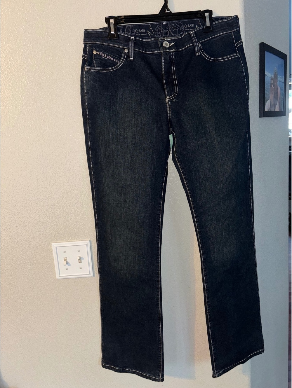 Wrangler Q-Baby Ultimate Riding Jeans Thick Stitch Embellished Pockets 11/12x32